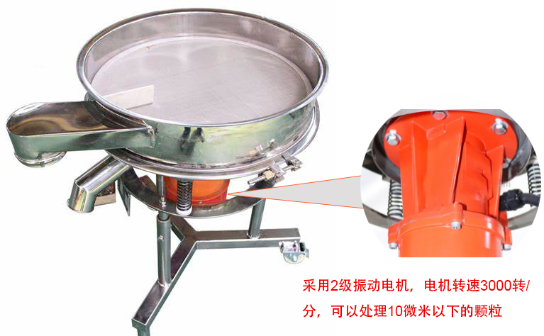 高頻篩特點：框體加高可防止?jié){液往外飛濺；加擋料板可加快排料，提高篩分效率