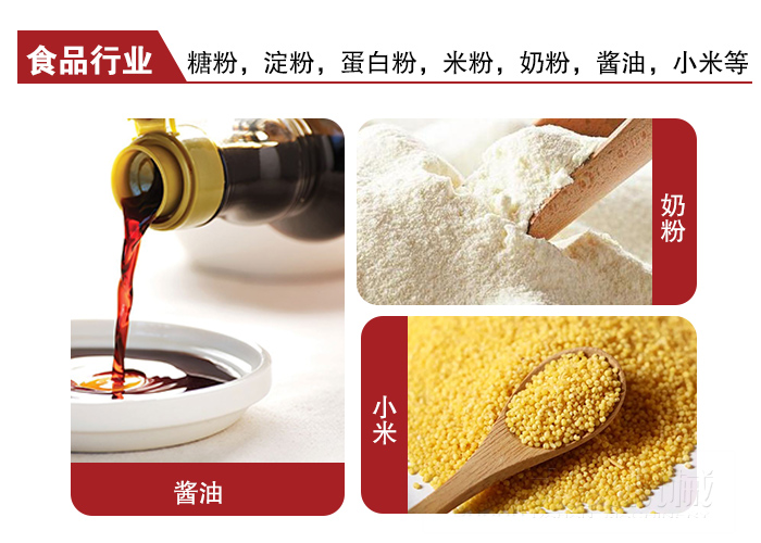 全不銹鋼食品振動篩可用于糖粉，小米，淀粉，蛋白粉，米粉，奶粉，醬油等物料
